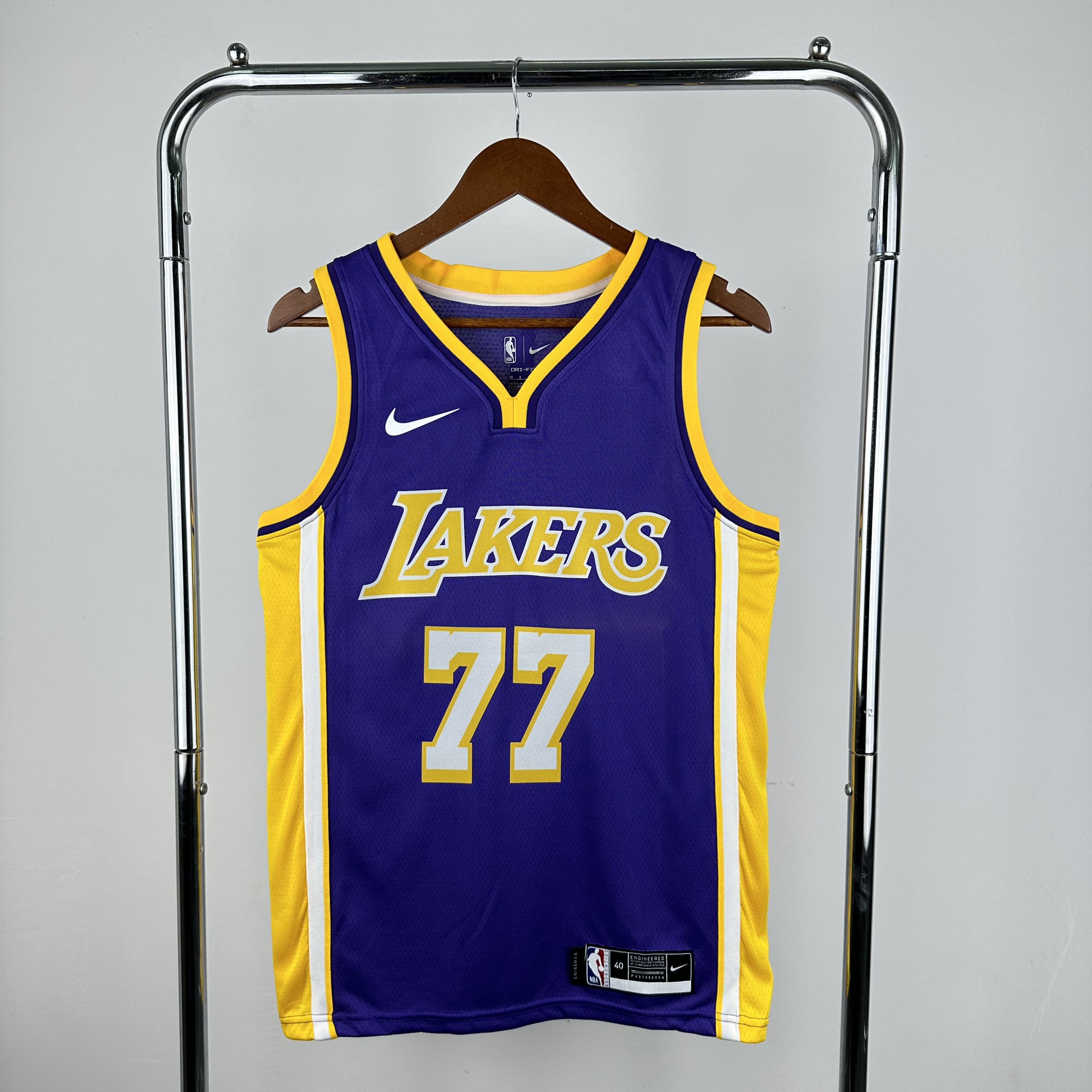 Men Los Angeles Lakers #77 Doncic Purple Season Nike 2025 NBA Jersey style 1->->NBA Jersey